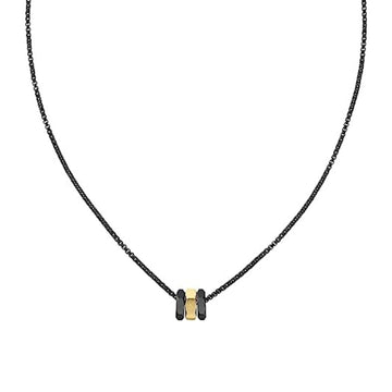 Κολιέ calvin klein 35000259 με αλυσίδα και κρεμαστό σε μαύρο χρώμα.